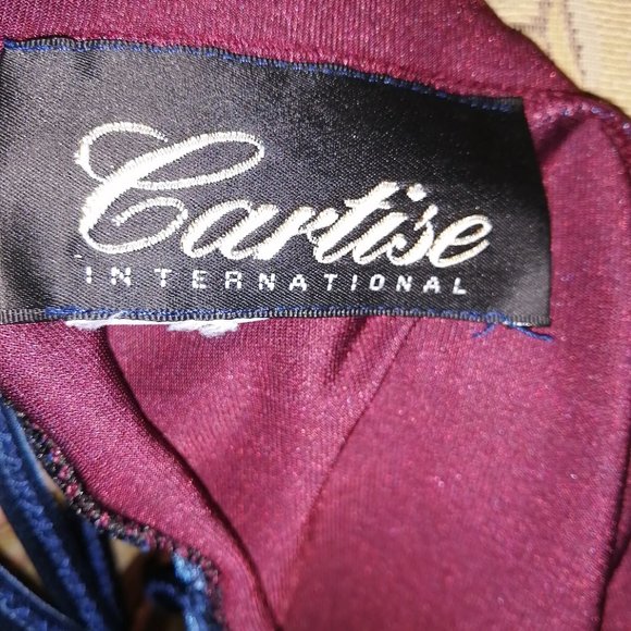 Long color changing velvet evening dress - Picture 4 of 8